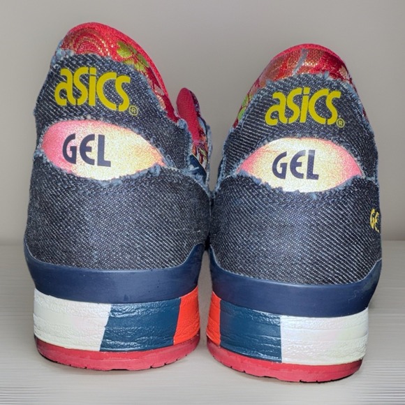 ASICS Gel Lyte III Japanese Denim Kimono H5L2N-5050 Navy Red Size 10 Men's Used - Picture 8 of 8